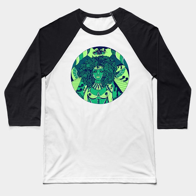 Ngreen Kemet Warrior Baseball T-Shirt by kenallouis